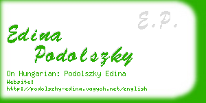 edina podolszky business card